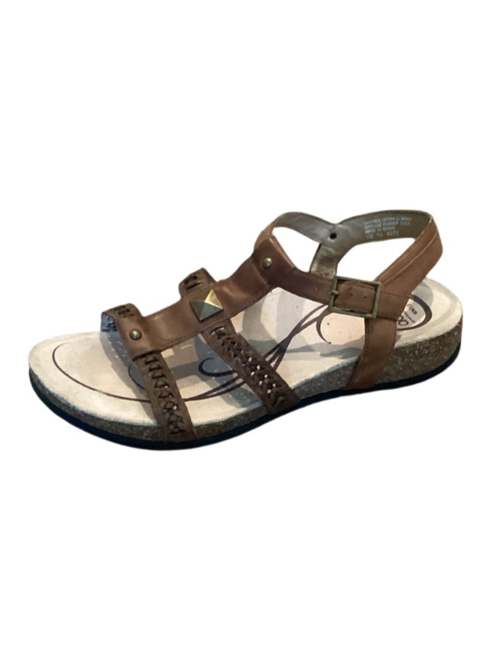 Abeo Leather Comfort Soles Strappy Brown Sandals 10